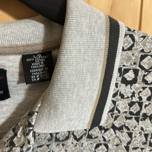 Vintage Greg Norman Collection Tan and black Polo - Picture 4 of 6